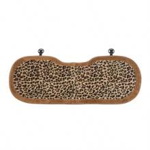 Fluffy Leopard Car Seat Cushion Soft Fluffy Protector Warm Non-Slip Seat Cover Fit Most Cars