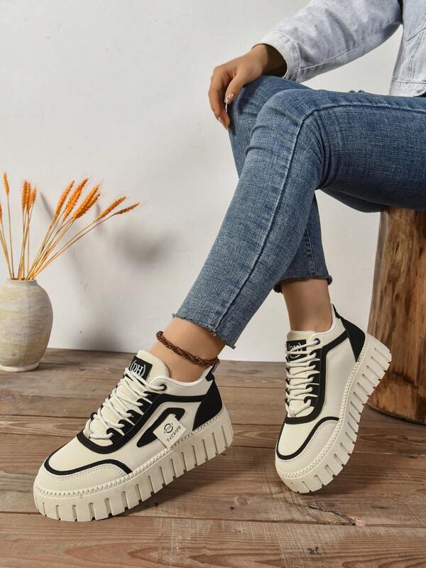 Tênis casuais da moda feminina, sapatos confortáveis e respiráveis