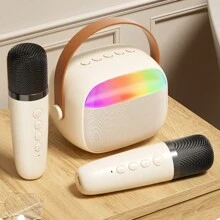 K Id Mini Karaoke Machine Portable Karaoke Speaker With 2 Wireless Microphones UK - Multicolor - View 6
