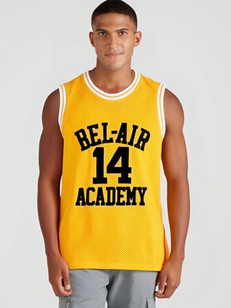 Boyfriend Style Men's Flint Tropics Basketball Jersey, Boyfriend Style Men Vintage Embroidery Breathable Round Neck Sleeveless Uniform Basketball Shirt For Training Competition