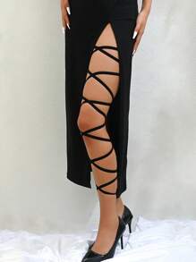 1PC Sexy Lingerie Accessories Punk Gothic Multilayer Black Elastic Band Leg Thigh Chain Women Sexy Harness Cosplay Harajuku Body Jewelry