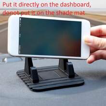 Car Dashboard Mat - Soft Rubber Phone & Gps Holder Stand Compatible With Iphone, Compatible With Samsung, For One Plus - Essential Auto Interior Accessory With Phone Holder