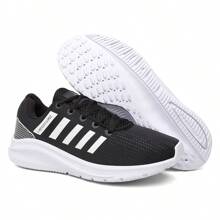 Kit 3 Men's Under Light Tennis Shoes For The Gym Super Soft Running Walking Sports Training Comfortable - 黑色 藍色 白色 - 查看 5