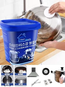 SWISS SILVER Limpia Cochambre Potente Pasta Limpiadora Para Acero Inoxidable para Cocina Autos - Blanco - Ver 1