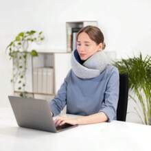 Travel Neck Pillow, Slow Rebound Memory Foam U-Shaped Pillow, Portable U-Shaped Airplane Pillow - Collapsible U-Shaped Neck Pillow - Travel Airplane Pillow