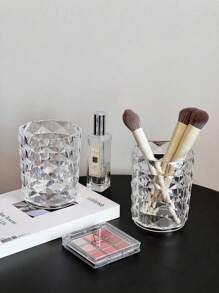 Transparente Acryl Makeup Pinsel Kartusche, transparente Aufbewahrungskartusche für Stifte, Lipgloss Augenbrauenstift Makeup Pinsel Halter, Makeup Pinsel Aufbewahrungskartusche, Makeup Lippenstift Augenbrauenstift Aufbewahrungskartusche, für Urlaub, Strand, Badezimmer, Schlafzimmer, Großer Fassungsvermögen