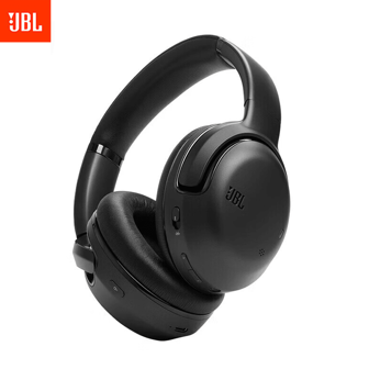JBL سماعة بلوتوث لاسلكية Tour One M2، تقليل الضوضاء النشط، منفذ شحن من النوع C، عمر بطارية طويل، وحدة تشغيل كبيرة 40 مم، أسود