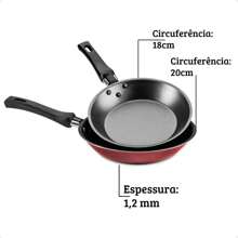 MTA Cherry Non-Stick 18 And 20cm French Frying Pan Kit - 8984 - Cherry - View 2
