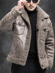 BONNY MAX 2024 Nuova giacca da uomo in pelliccia di montone, cappotto invernale spesso, cappotto reversibile in lana