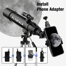 Beginners Telescope For Adults,80mm Aperture 600mm Focal Length Astronomical Telescope For Adults High Powered (30X-750X),Refractor Astronomy Telescopes - 黑色 - 查看 5