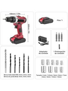 Drill Screwdriver Screwdriver With Lithium Battery - US A Type Plug(110-127V) - View 3