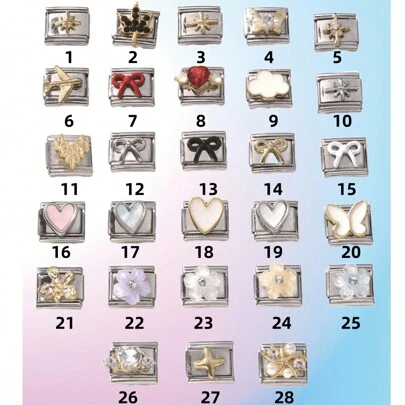 1 pièce Bracelet modulaire italien en couleur or avec zirconium cubique, accessoire de mode élastique pour hommes et femmes à usage quotidien