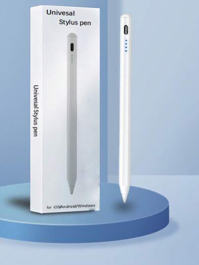 Universal Capacitive Stylus Pen, Active Pencil-Style Capacitive Stylus Pen With 2 Replacement Tips, Compatible With Android, Apple IPad, Smooth Writing High-End Capacitive Pen (Only Supports Apple, Android, HarmonyOS Systems, Some Windows, Not Suitable For Resistive Or Electromagnetic Screen Devices)