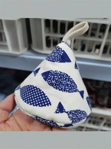 1个三角锅盖厨房布艺隔热锅把手盖陶锅铁锅耳套防烫盖厨房小工具 - 彩色 - 查看 18