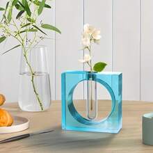 9 Peças Vasos, Recipientes de Hidroponia e Plantadores de Tubo Acrílico Transparente