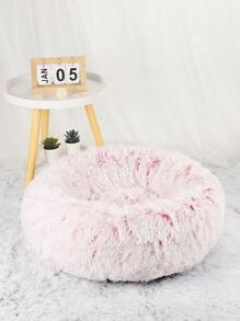 1pc Gradient Plush Round Pet Bed, Suitable For Cats And Dogs Of All Sizes, Deep Sleep Bed For All Seasons (Needs To Be Manually Fluffed And Placed For 3-5 Days After Receiving To Restore Its Original State)
