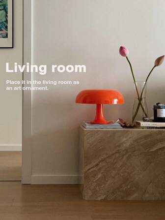 1pc LED Mushroom Table Lamp, Dimmable Homestay Atmosphere Decor Lamp For Bedroom Bedside, Living Room. Decoration Moden Light Best Gift.
