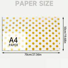 5pcs Elegant Gold Foil Polka Dot Wrapping Paper Roll - Perfect For Weddings, Christmas, Birthdays, Etc. (19.68in * 27.56in)