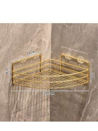 浴室三角搁架，无需钻孔淋浴收纳架，适用于洗发水、沐浴露收纳，家居浴室装饰浴室收纳架秋季装饰返校季
