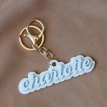 1 Stück 3D Schlüsselanhänger mit individuellem Namen, Akryl Namensschild, Rucksack Schlüsselanhänger, personalisiertes Namensschild, Geburtstagsgeschenk, Wickeltaschen-Anhänger, Gepäckanhänger, Individuell - Die besten Geschenke für sie, Muttertag, Vatertag etc., Graviert, langanhaltend, Edelstahl, Farbig, Süß, Niedlich, Lustig, Kawaii, Y2K, Stilvoll, Unisex, Lässig, Individuell, Personalisiert, Einzigartig, Angepasst, Ideale Geschenke für Ihn, Ideale Geschenke für Sie, Sie, Freund, Freundin, Familie, Freunde, Kinder