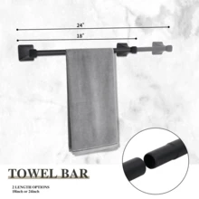 5pcs Gold-Edged Bathroom Accessory Set - Black - View 4