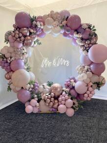 105/135pcs Purple Pink Rose Gold Balloon Set & Balloon Accessories, 2025 New Year Decoration Balloon, Birthday Background Decoration Balloon, Wedding Party Background Decoration Supplies Confetti Balloon Set, Balloon Arch Kit, Party Favor, Birthday Gift Balloon Garland