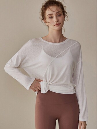 Women's Yoga Top Loose Long Sleeve T-Shirt For Running,Pilates,Workout, Autumn/Winter