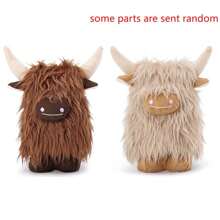 1pc Highland Cow Birthday Decor Gift, Cream-Color Scottish Gnome Decoration, Farmhouse Nordic Dwarf Figurine Home Decor, Cow Collection Ornament Gifts Graduation - Multicolor - View 1