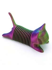 1 pieza Estatua de gato de primavera flexible impresa en 3D - Articulaciones posicionables, adecuada para decoración del hogar, regalo para amantes de los gatos y coleccionistas, disponible en varios colores - Multicolor - Ver 9