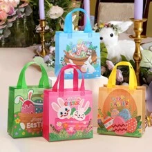 Easter Gift Bags Easter Egg Bags With Handles, Non-Woven Easter Bags For Easter Baskets, Easter Party Gift Bags Decor Easter Easter Decorations Easter Decor Easter Gifts Easter Bags