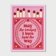 1pc Modern Pink Matchbox Decor Poster For Living Room (Frame Not Included) - Multicolor - View 13