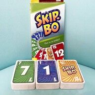Skip BO Party Brettspielkarten, Poker Spiel, PHASE 10 Schwarze Spielkarten