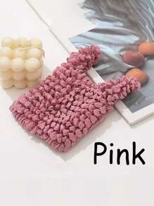 1 pieza Bolsa de tote mágica y elástica para mujeres, bolso de compras retráctil de gran capacidad, bolsa de compras reutilizable de varios colores y plegable, esencial para viajes, bolsa de piña, bolsa de burbuja arrugada para viajes, campamento, exterior, playa, vacaciones de verano y vuelta al colegio