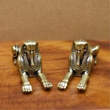 Brass Statue Sphinx Figurine Decor, Suitable For Bedroom And Living Room - Antique Brass - View 2