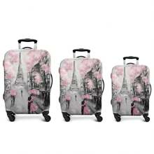 3-Pack Travel Luggage Cover Luggage Protector Anti-Scratch Luggage Cover Washable Luggage Cover Travel Luggage Cover Suitcase 18-32 Inch S+M+L (XL Not Included) - Tháp Eiffel - Xem 1