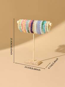 1pc Solid Wood Bracelet Display Rack, Headband, Hair Loop Accessories, Hanging Rack, Bracelet Display Props, Live Streaming Stall Rack, Multiple Models To Choose From Gifts For Women Back To School - Wood Color - View 11