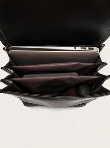 LECEY 棕色大容量翻盖复古街头休闲户外度假学院风女式背包 - 黑色 - 查看 5