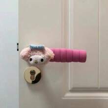 Sanrio مجموعة من 2 قطعة غطاء واقي لمقبض الباب بتصميم ميميلودي، ديكور كرتوني كاواييي لحماية الباب من الاصطدام، ديكور منزلي مضاد للكهرباء الساكنة لحماية الجدران في غرفة النوم وغرفة المعيشة