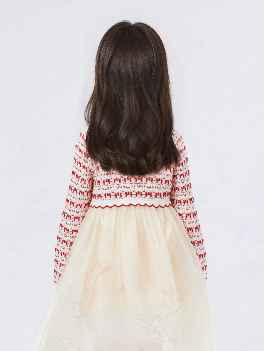 Balabala Vestido de Tule para Meninas, Conjunto Princesa Novo Ano