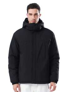 CAMEL CROWN 男士冬季滑雪服，登山雪地外套，防水可拆卸帽子，防风抓绒雨衣