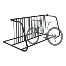 Floor Bike Rack Stand, Grid Bike Rack Ground, 10-Bike Capacity Dual Sided Bicycle Storage Stand Floor Parking Stand For Garages, Stores, Schools & Universities Power Coated Steel - Black - View 1