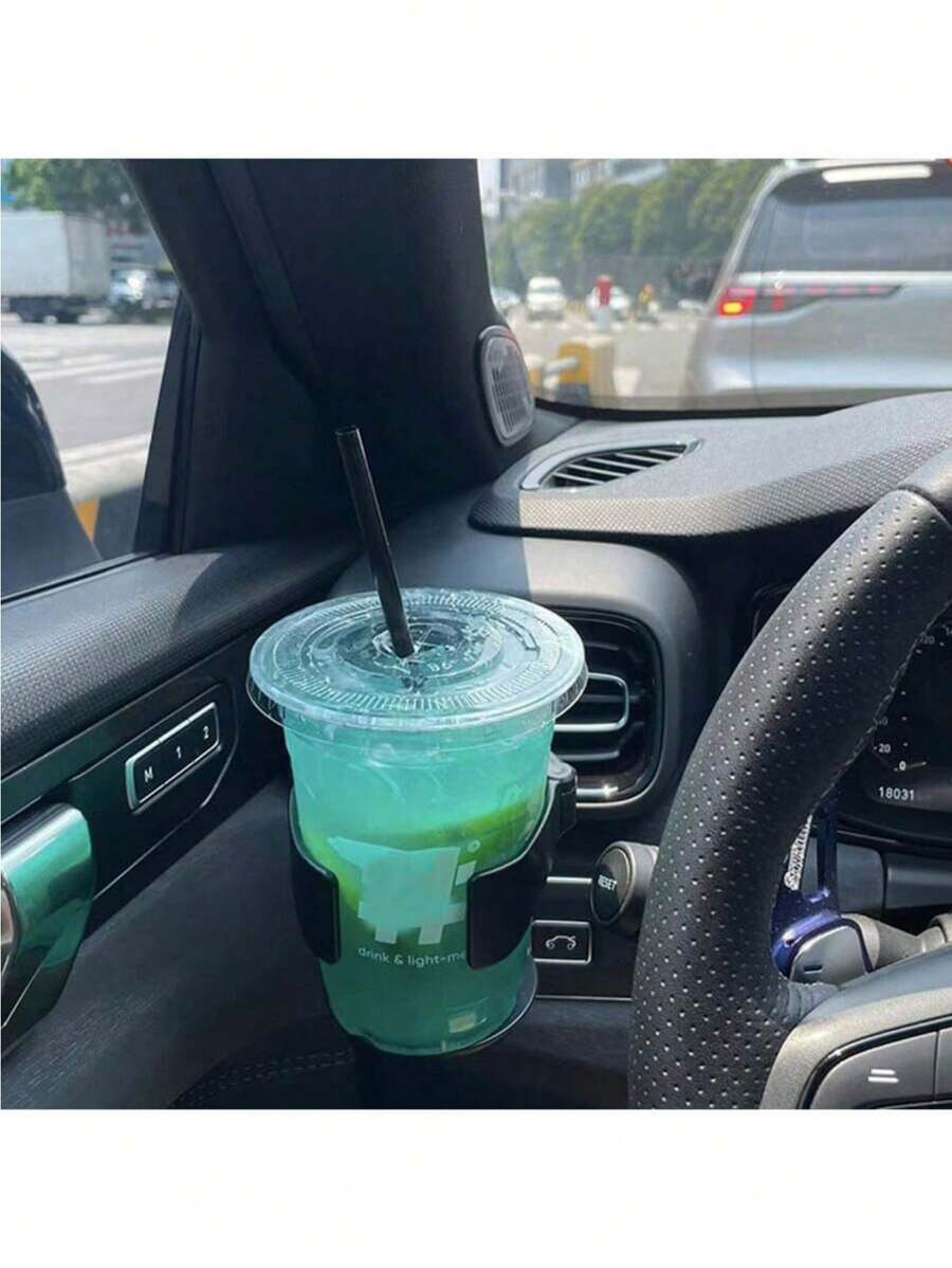 1 件多功能通用汽车空调出风口饮料架带杯托，汽车杯托安装在空调出风口，烟灰缸支架
