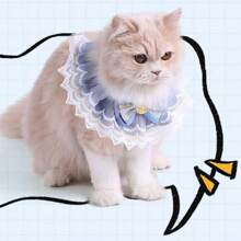Obroża dla kota z koronką, ręcznik do śliny dla psa, obroża dla kota i psa, brytyjska krótka obroża dla lalek, pasterski sprzęt dla zwierząt, Boże Narodzenie, ozdoby świąteczne
