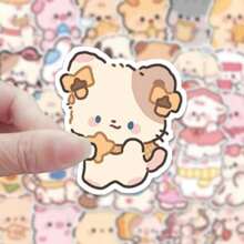 100pcs/Pack Cute Mini Animal Stickers, Cats & Dogs, For Journals, Walls, Phone Decor, DIY