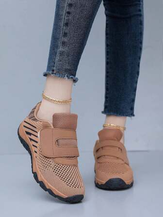 2025 Autumn Women's Dual-Color Sports Sneakers, Versatile, Anti-Slip, Breathable, Suitable For All Seasons