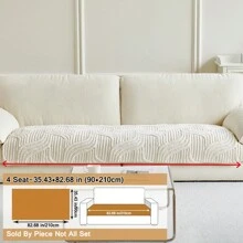 1 件奢华风格高端防滑宠物友好型毛绒沙发套，秋冬新款直线一体式柔软舒适沙发垫 - 彩色 - 查看 15