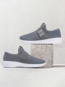 男士简约风格系带公路跑步鞋防滑步行鞋轻便健身鞋舒适透气运动鞋休闲运动鞋深灰色