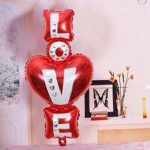 Red Heart Foil Balloons, Suitable For Valentine's Day Party Decoration, Wedding, Anniversary Celebration - Multicolor - View 6