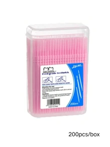 200/400pcs Disposable Household Boxed Toothpicks, Portable Ultra-Fine Double-Ended Toothpick Brushes, Disposable Plastic Toothpicks, Teeth Cleaning Interdental Brushes, Oral Care Toothpicks, Randomly Shipped In Two Packaging Options - Multicolor - View 22