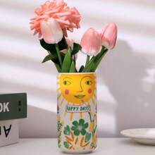 MOUGIGI Cute Medium Ceramic Flower Vase - Colorful Boho Decor With Unique Abstract Round Design For Weddings, Mother's Day, And Friends - Ideal For Displaying Flowers Or Pens - Boho Vase - View 1